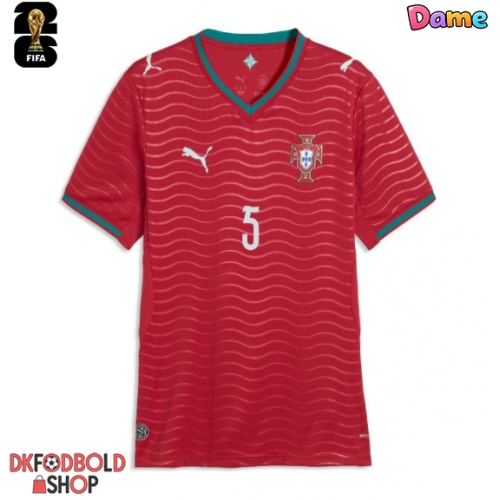 Portugal Diogo Dalot #5 Hjemmebanetrøje Dame VM 2026 Kort ærmer